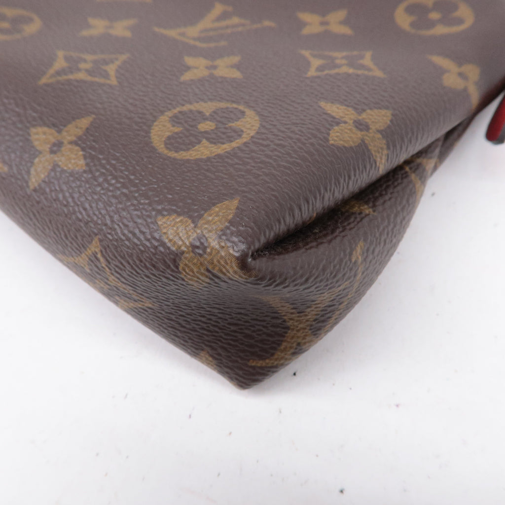 Louis Vuitton Monogram Pallas Clutch 2Way Bag Cerise M41638