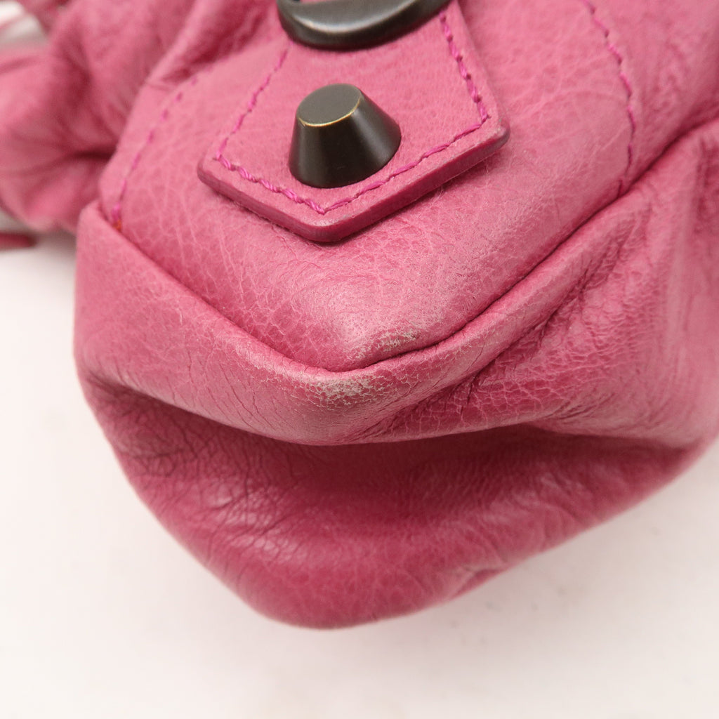 BALENCIAGA The First Leather 2Way Bag Hand Bag Pink 103208