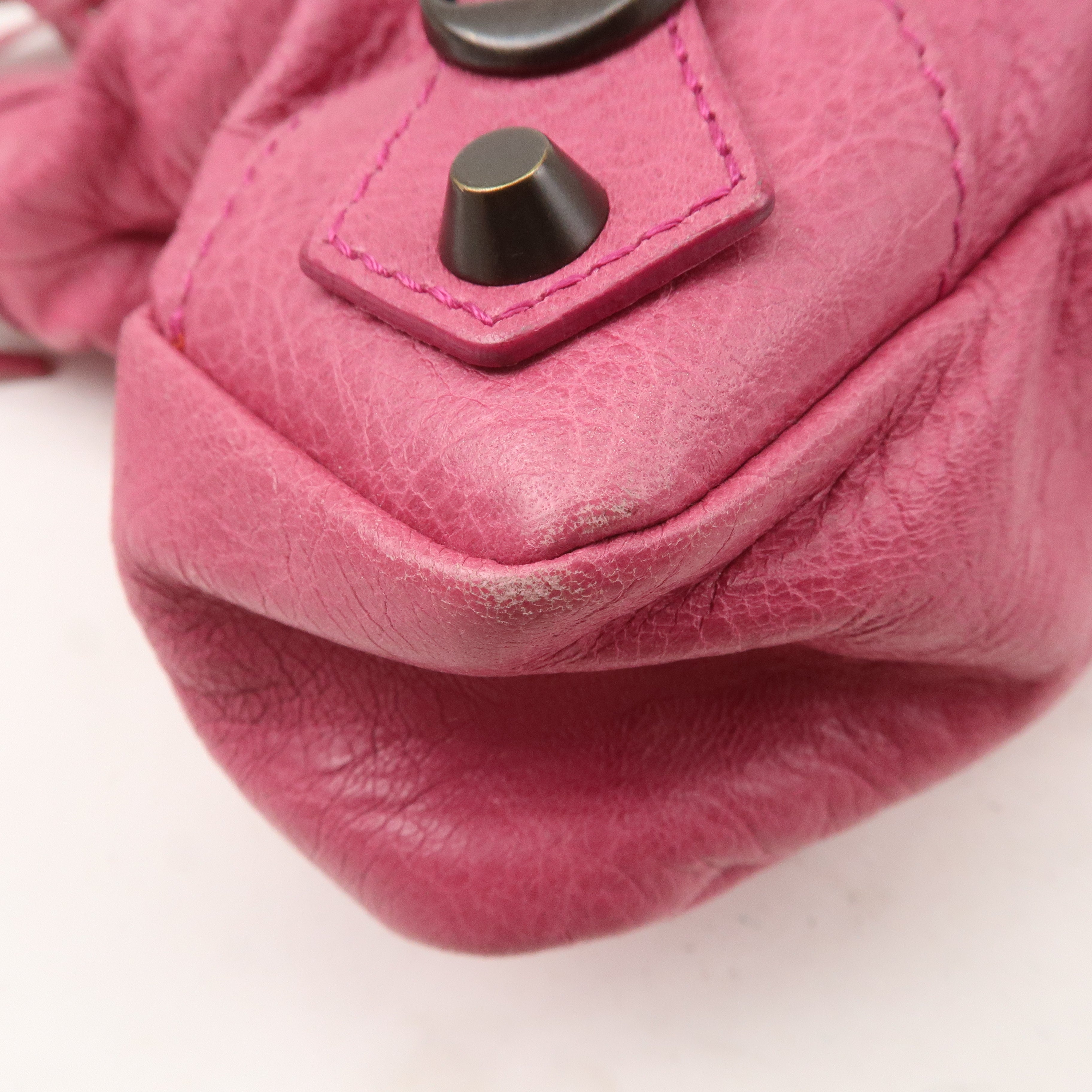 BALENCIAGA The First Leather 2Way Bag Hand Bag Pink 103208