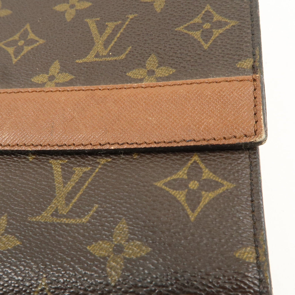 Louis Vuitton Monogram Porte Envelope Clutch Bag Brown M51801