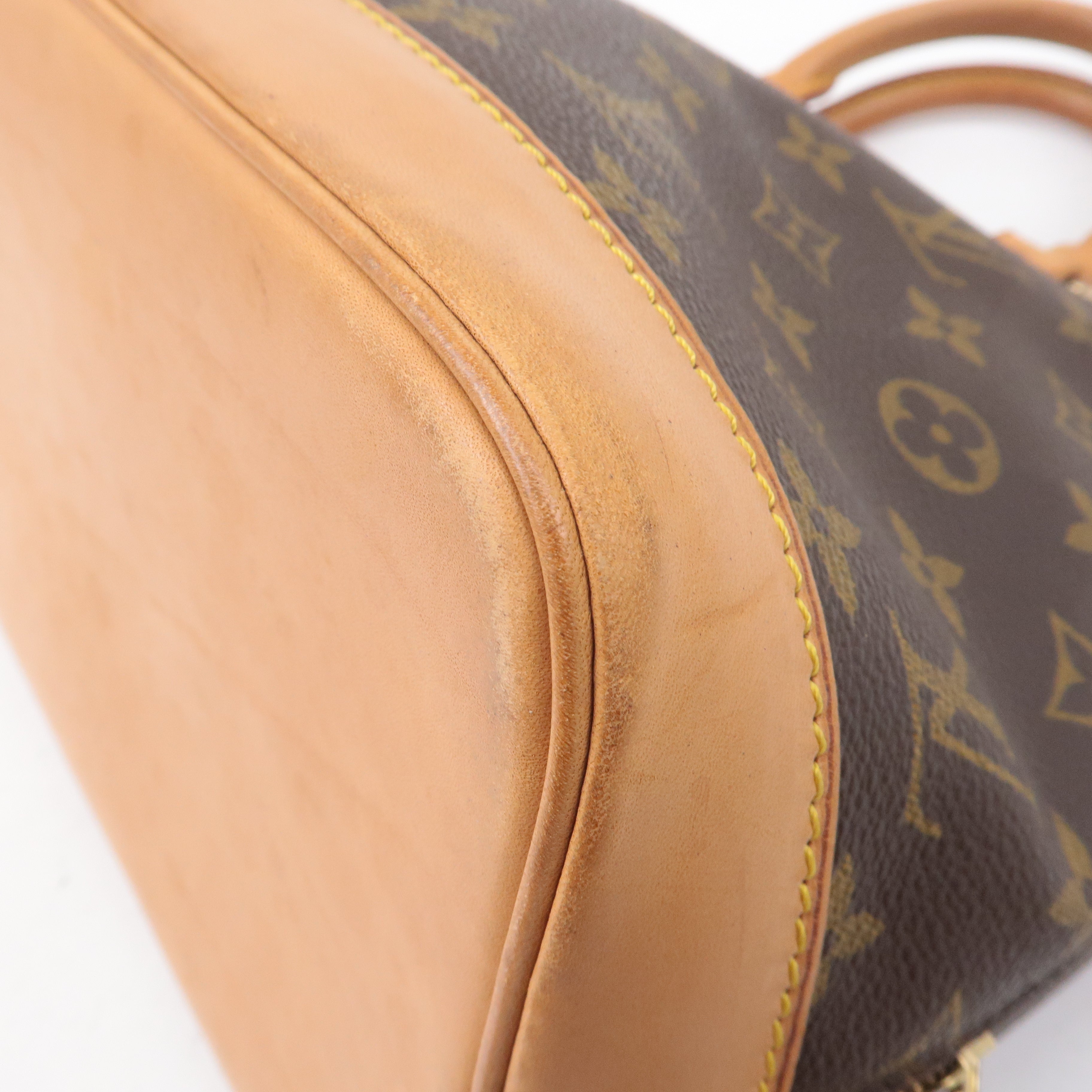 Louis Vuitton Monogram Alma Hand Bag Brown M51130