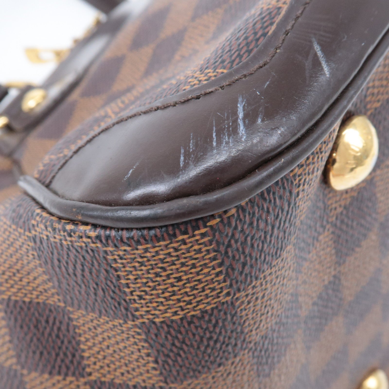 Louis Vuitton Damier Ebene Verona PM Hand Bag Brown N41117