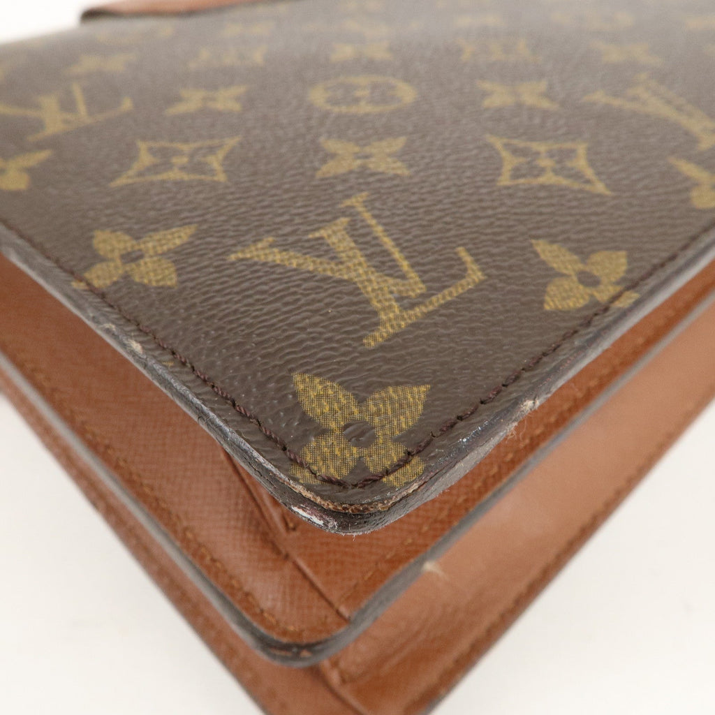 Louis Vuitton Monogram Courcelles Shoulder Bag Brown M51375