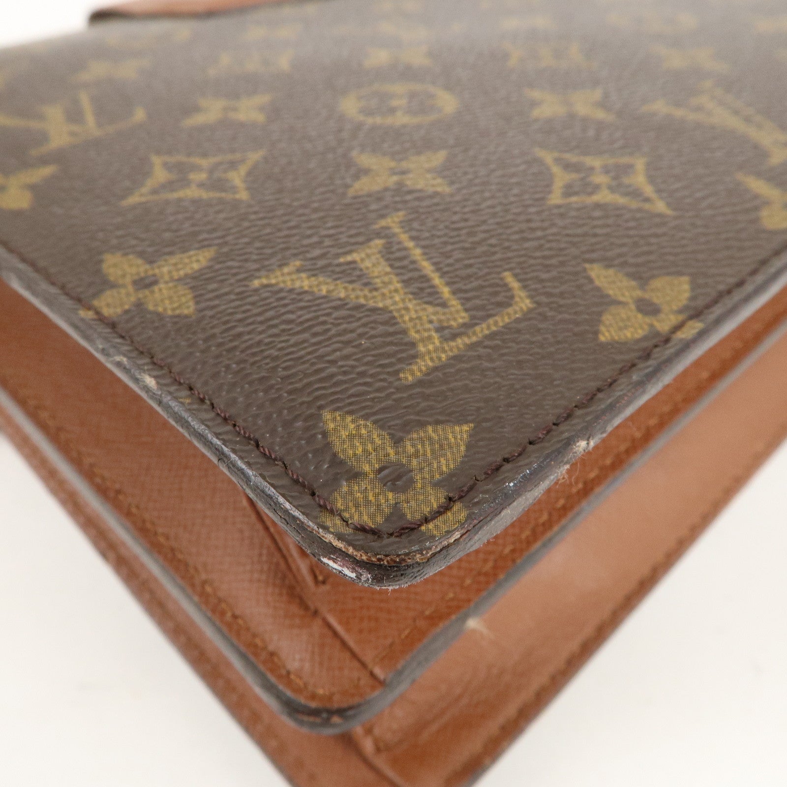 Louis Vuitton Monogram Courcelles Shoulder Bag Brown M51375
