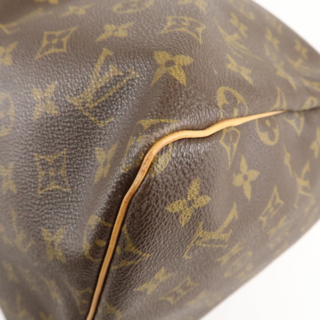 AuthenticLouis Vuitton Monogram Keep All 55 Boston Bag Brown M41424
