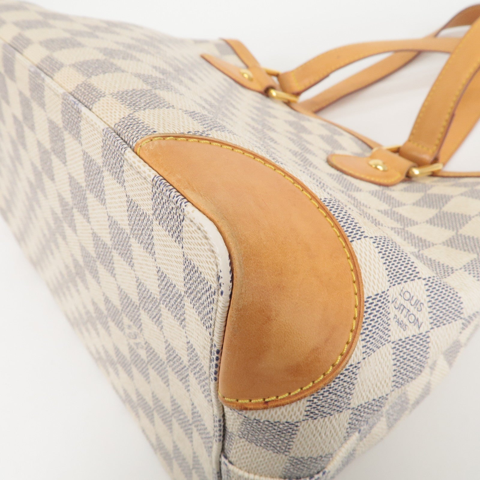 Louis Vuitton Damier Azur Hampstead PM Hand Bag Ivory N51207