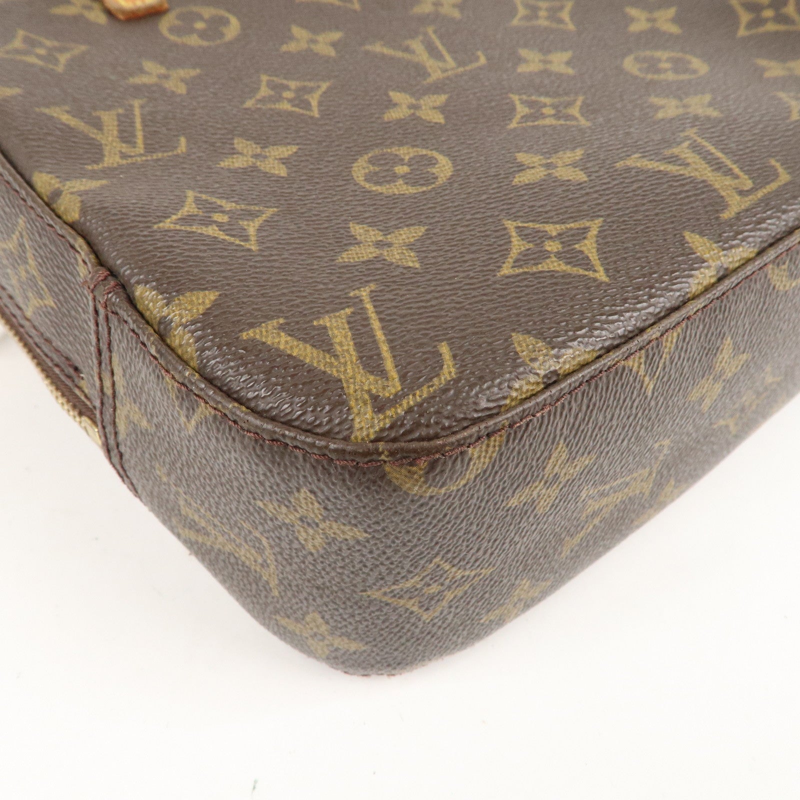 Louis Vuitton Monogram Spontini Hand Bag Brown M47500