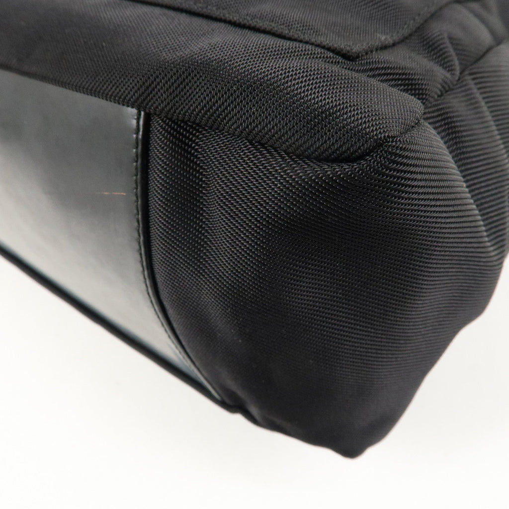 GUCCI Bamboo Nylon Leather 2WAY Bag Black 000・2404・0509