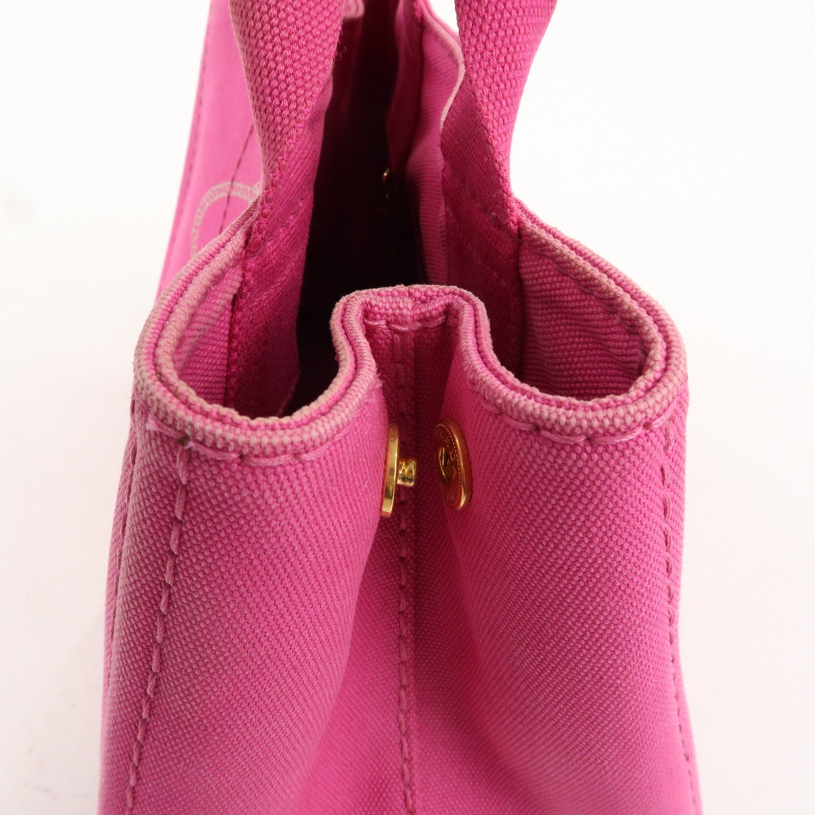 PRADA Canapa Mini Canvas Tote Bag Hand Bag Pink BN2439