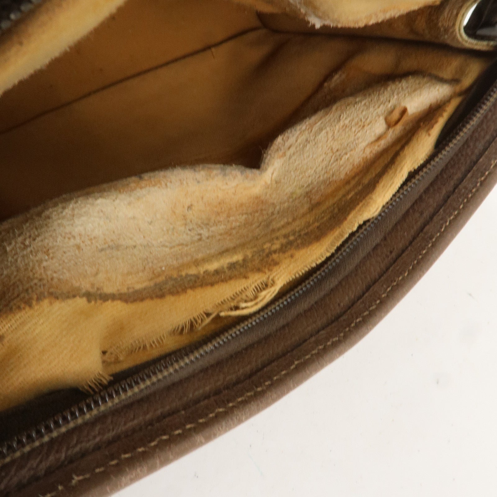 GUCCI Set of 2 Old Gucci GG Plus Leather Clutch Bag Beige Brown