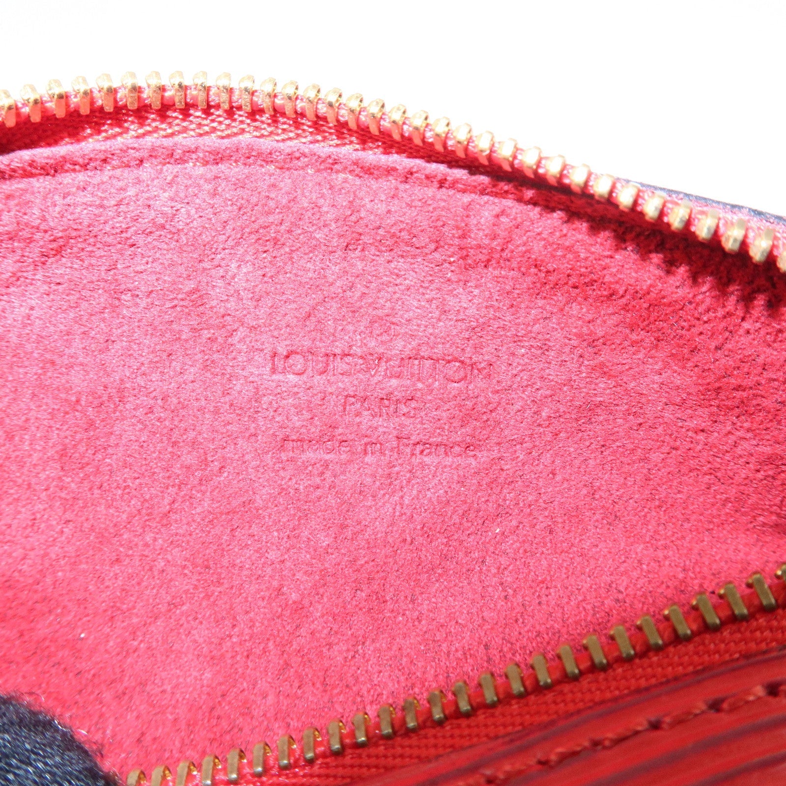 Louis Vuitton Epi Set of 2 Pouch For Soufflot Hand Bag Black Red