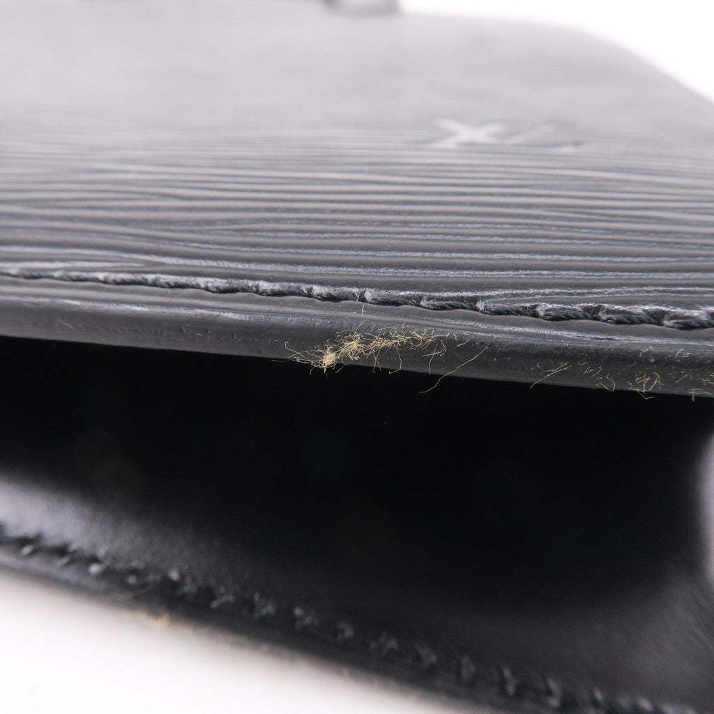 Louis Vuitton Epi Sac Plat Hand Bag Noir Black M59082
