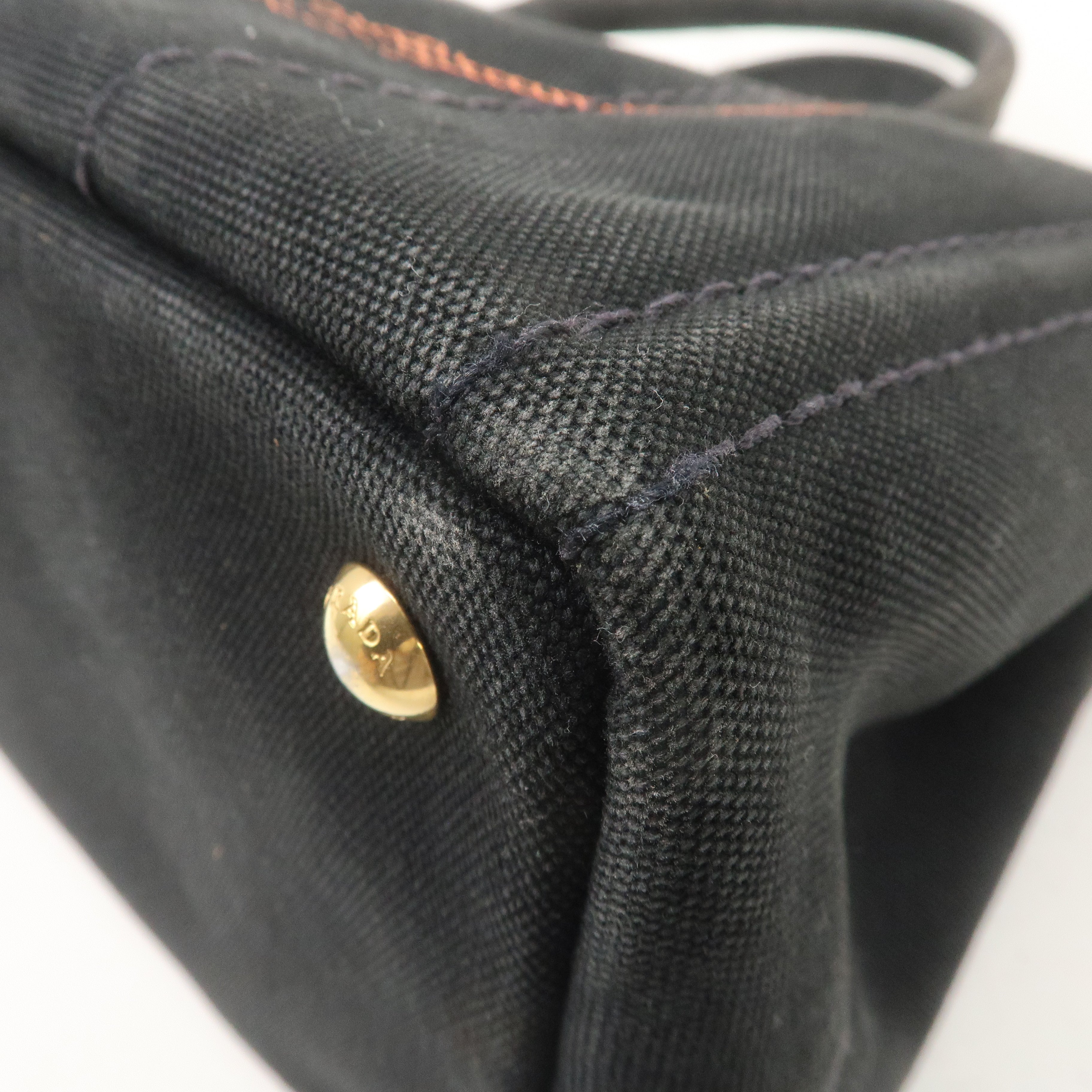 PRADA Canapa Mini Canvas 2Way Bag Black 1BG439
