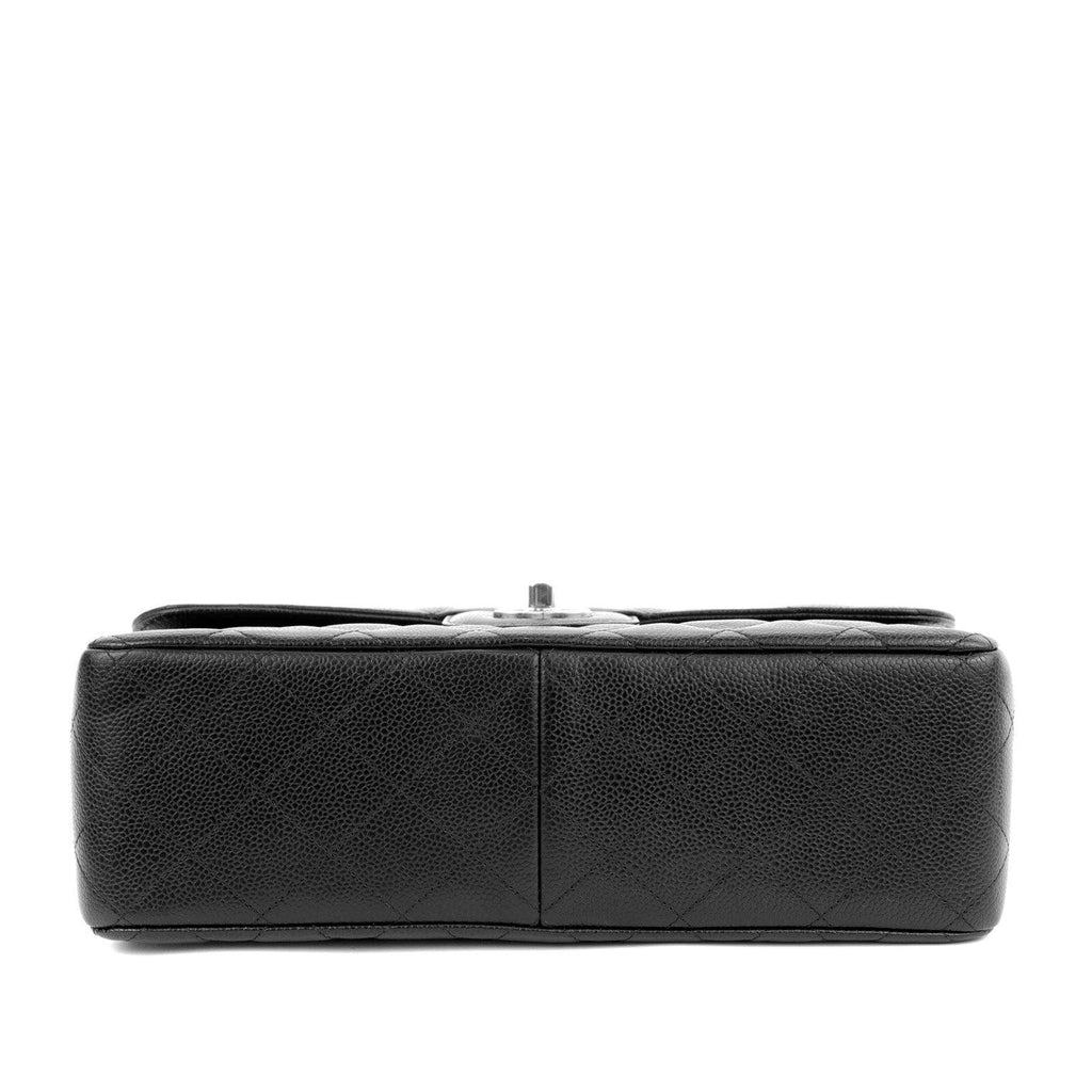Chanel Black Caviar Jumbo Classic Flap w/ Silver Hardware