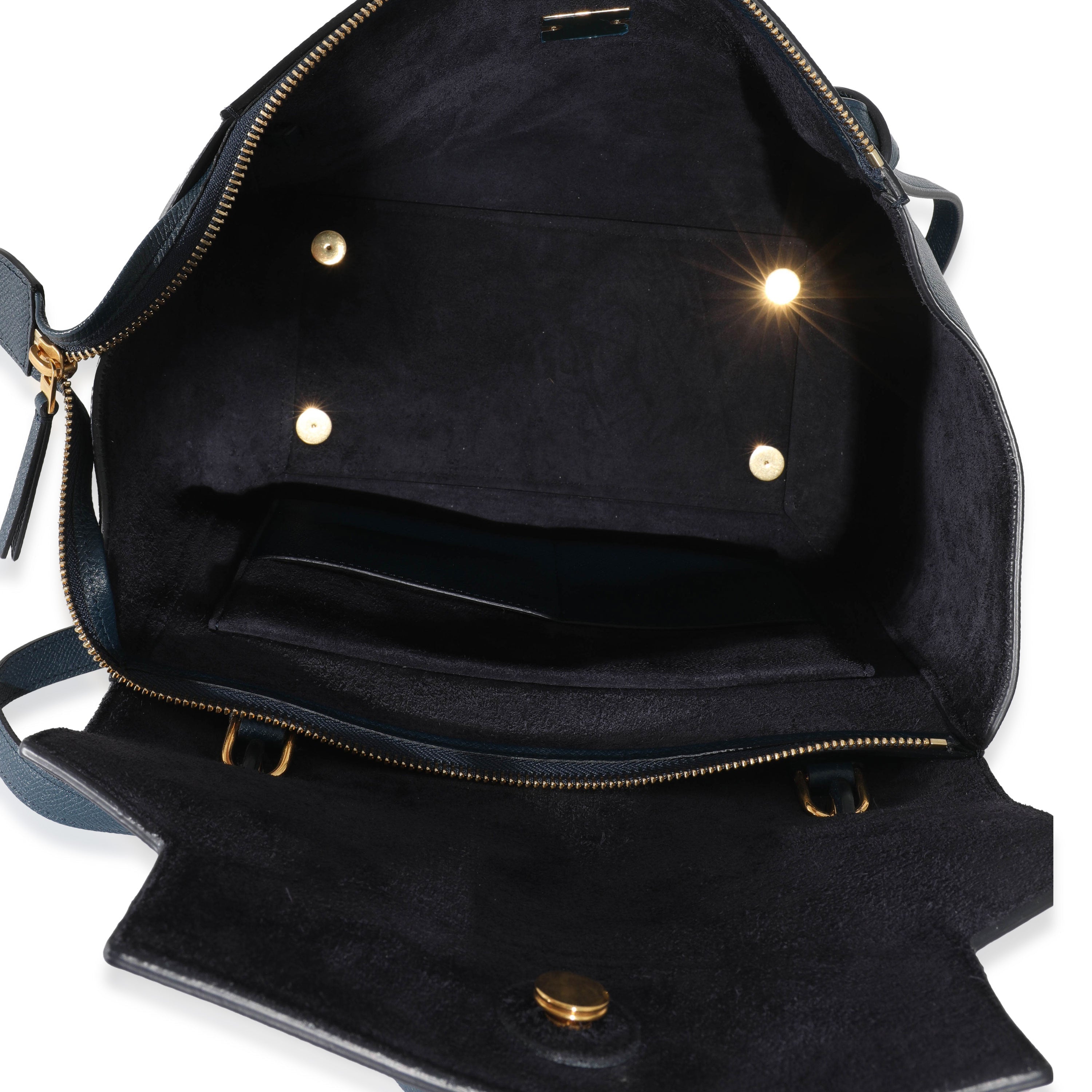 Celine Navy Grained Calfskin Mini Belt Bag