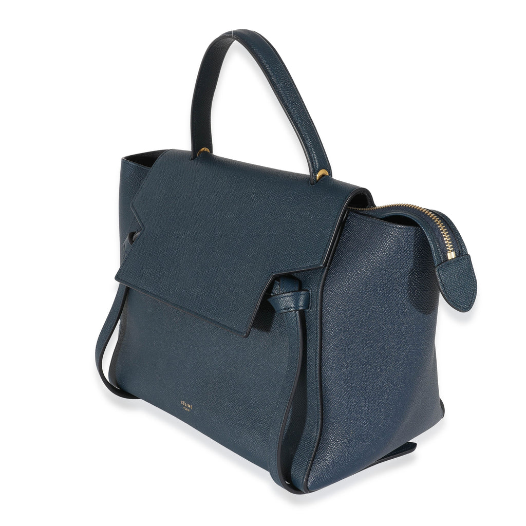 Celine Navy Grained Calfskin Mini Belt Bag