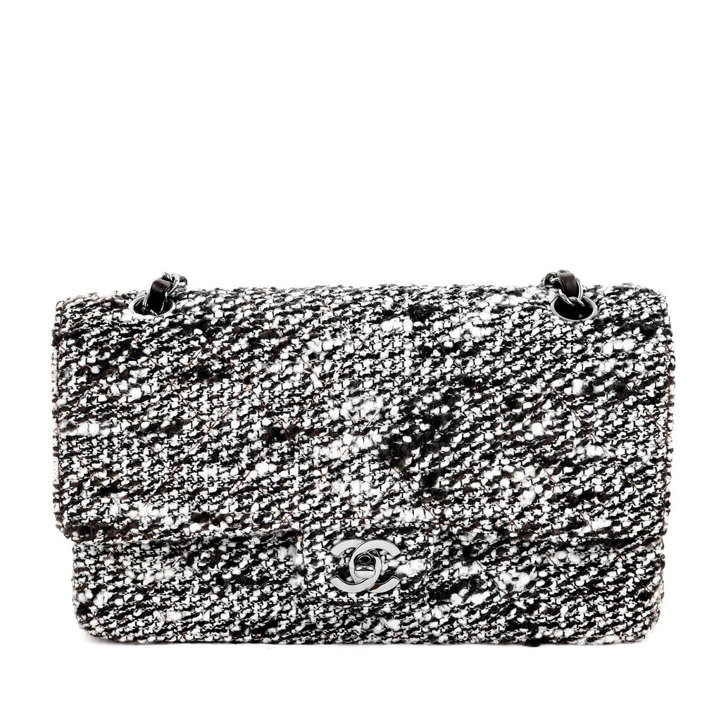 Chanel Coffee Tweed Runway Medium Classic w/ Silver Hardware