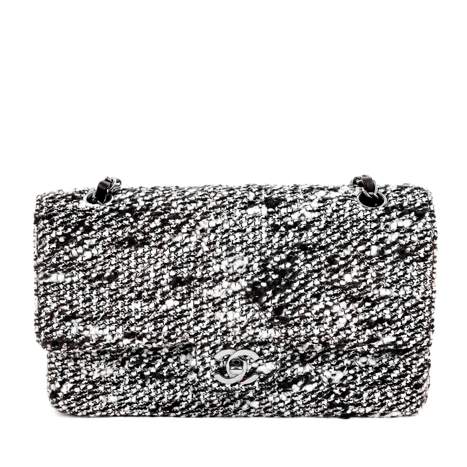 Chanel Coffee Tweed Runway Medium Classic w/ Silver Hardware