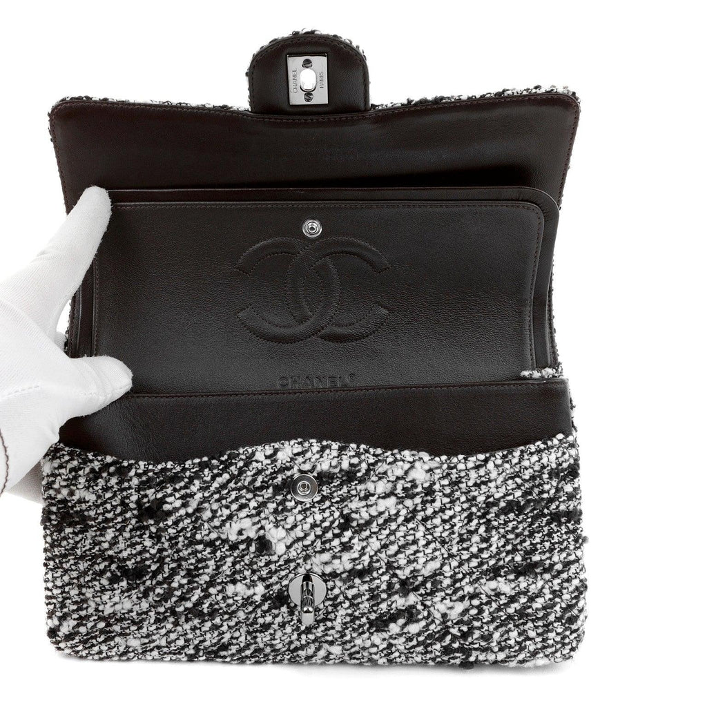 Chanel Coffee Tweed Runway Medium Classic w/ Silver Hardware