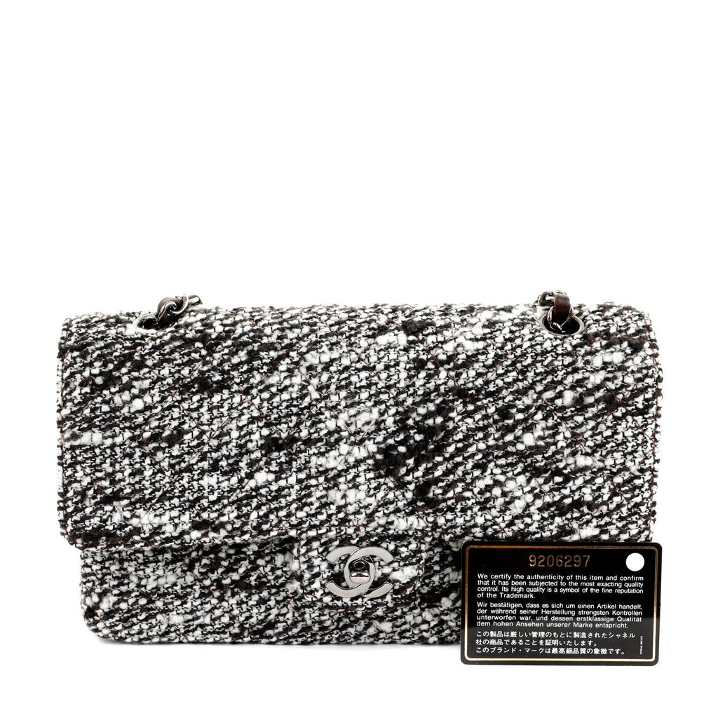 Chanel Coffee Tweed Runway Medium Classic w/ Silver Hardware