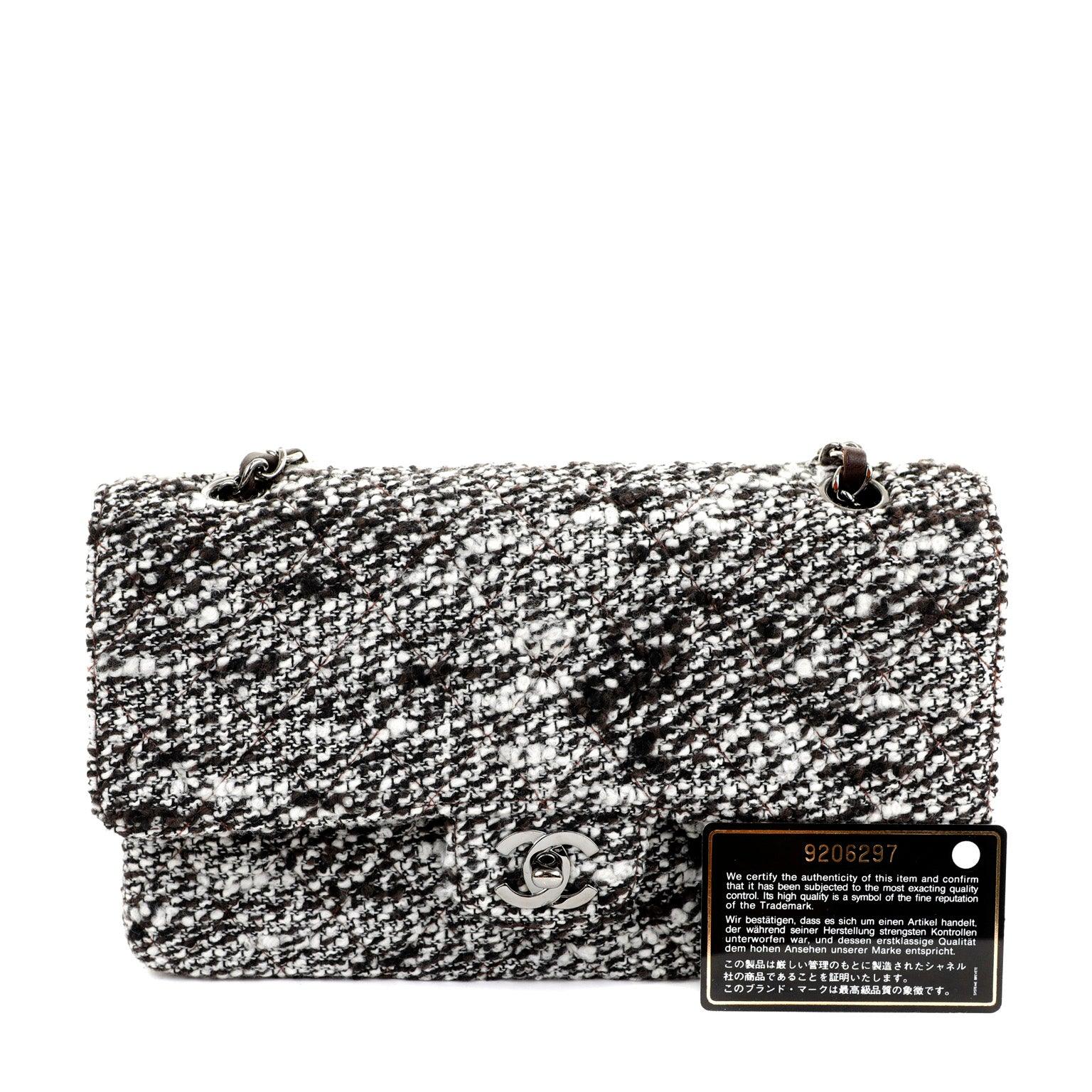Chanel Coffee Tweed Runway Medium Classic w/ Silver Hardware