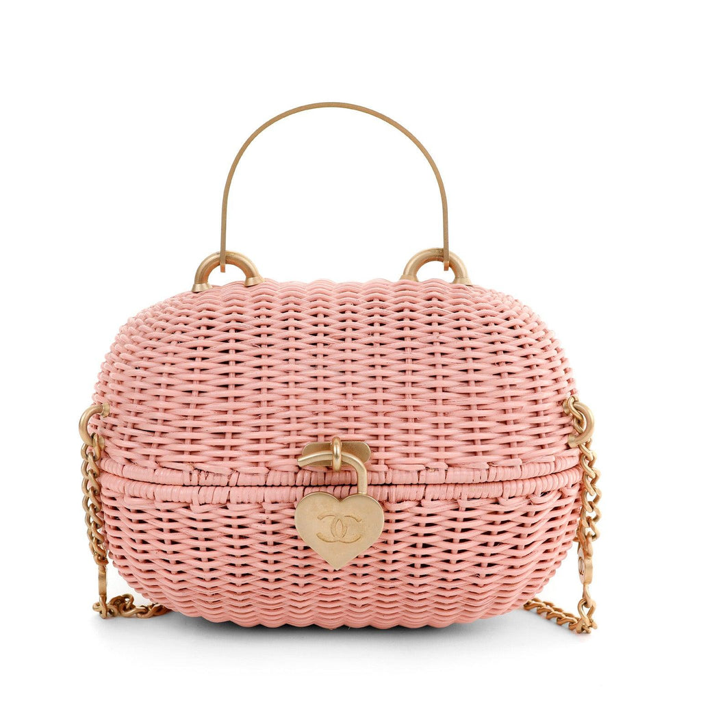 Chanel Oval Pink Basket w/ Gold Hardware Runway