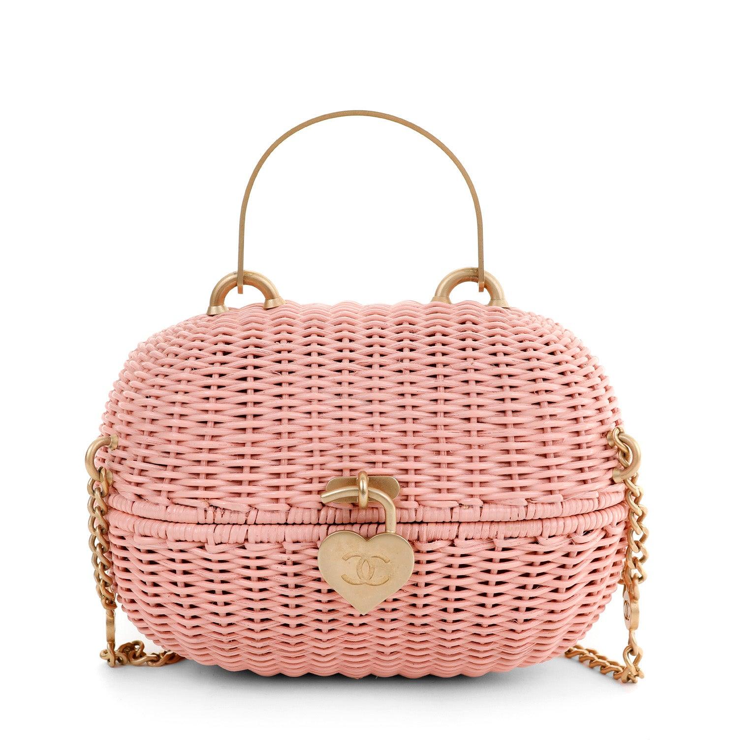 Chanel Oval Pink Basket w/ Gold Hardware Runway