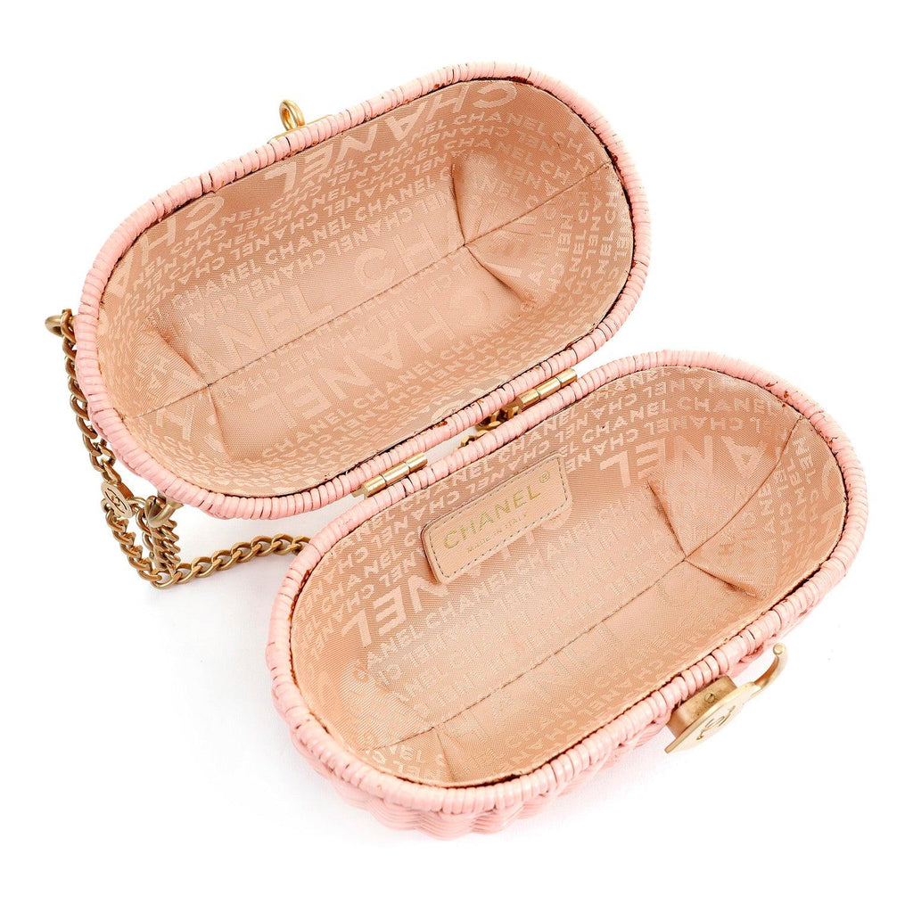 Chanel Oval Pink Basket w/ Gold Hardware Runway