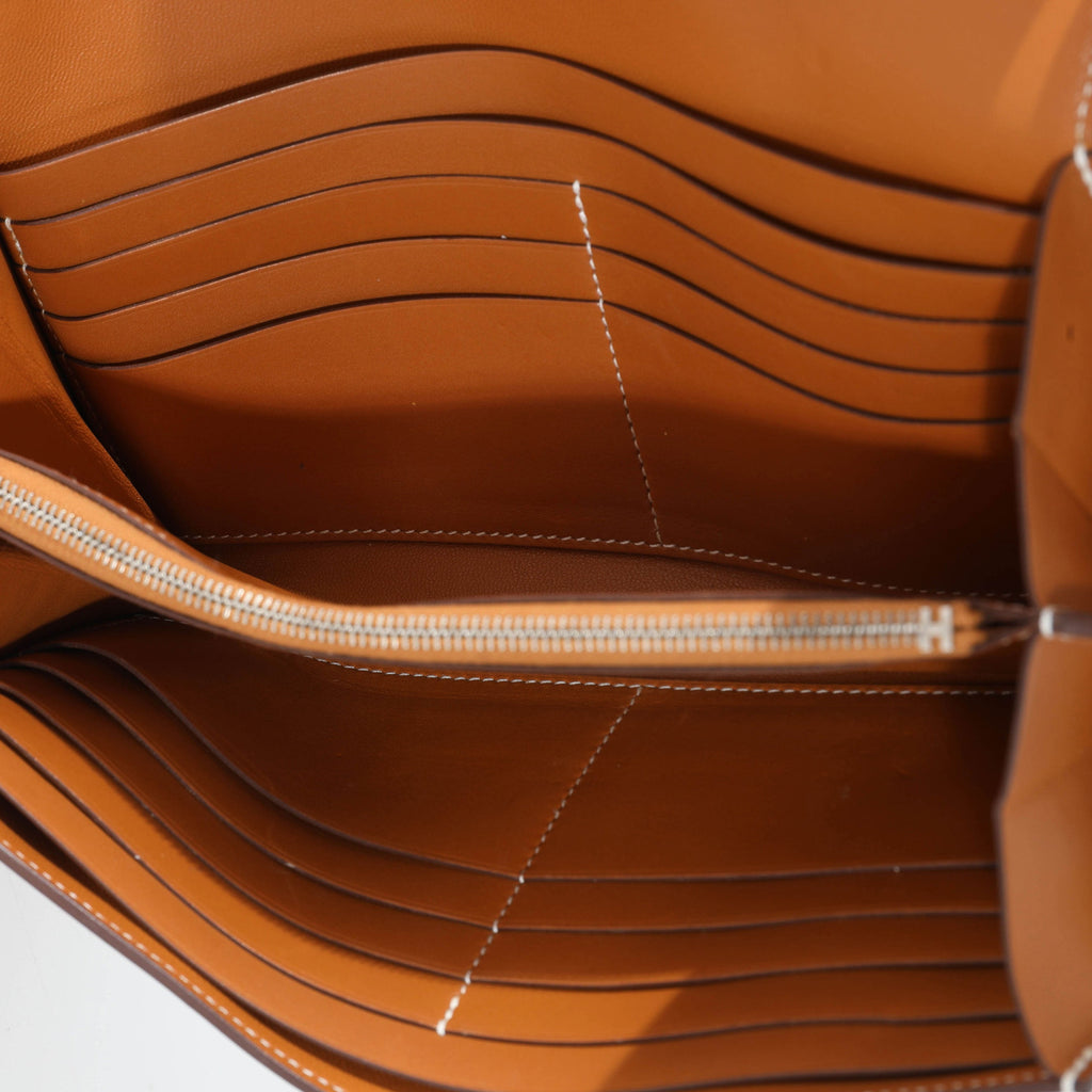 Hermès Fauve Barenia Constance Long Wallet PHW