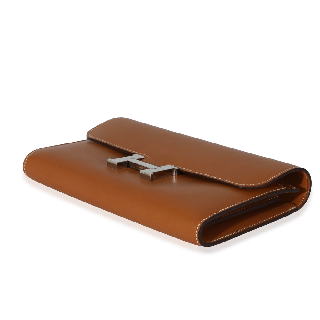 Hermès Fauve Barenia Constance Long Wallet PHW