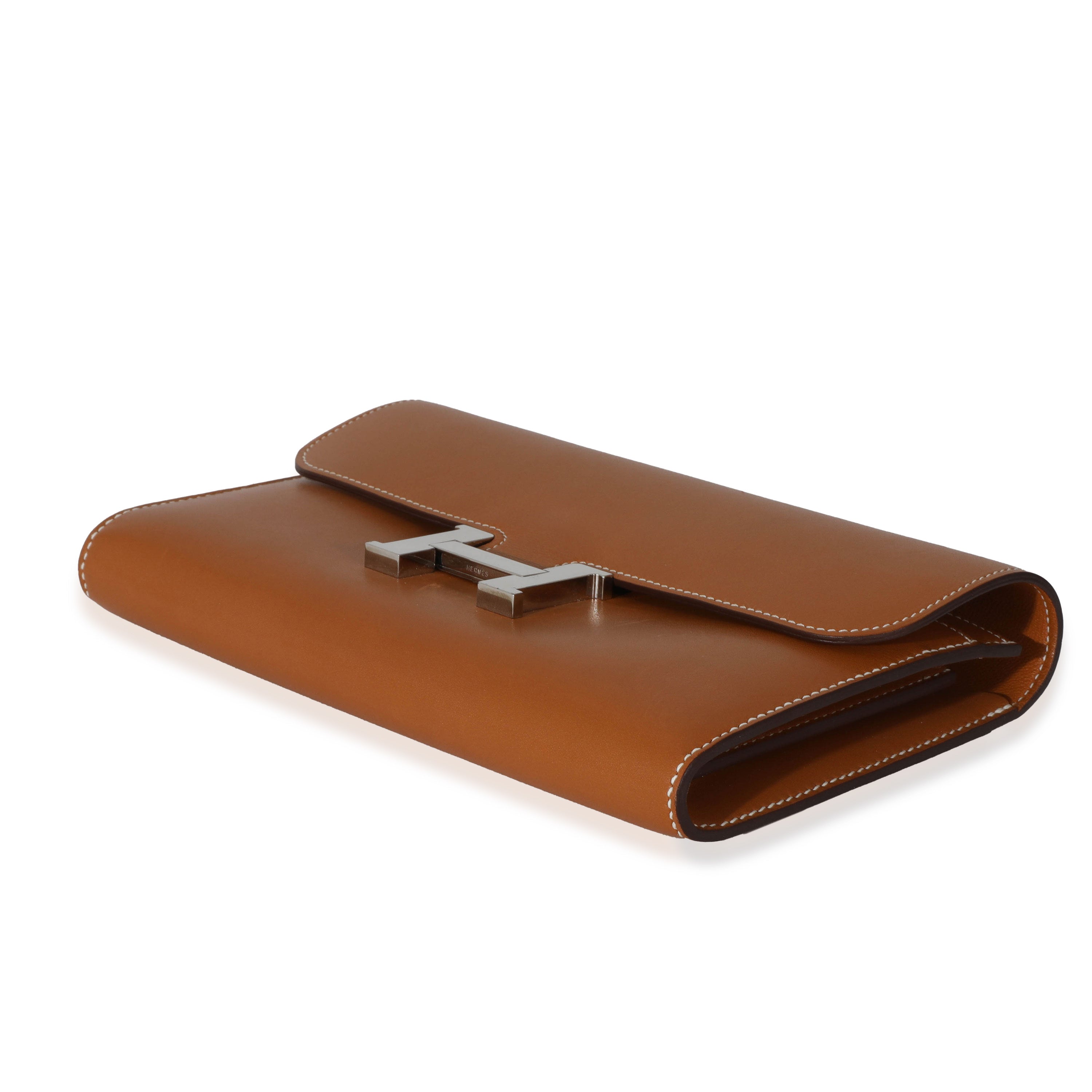 Hermès Fauve Barenia Constance Long Wallet PHW