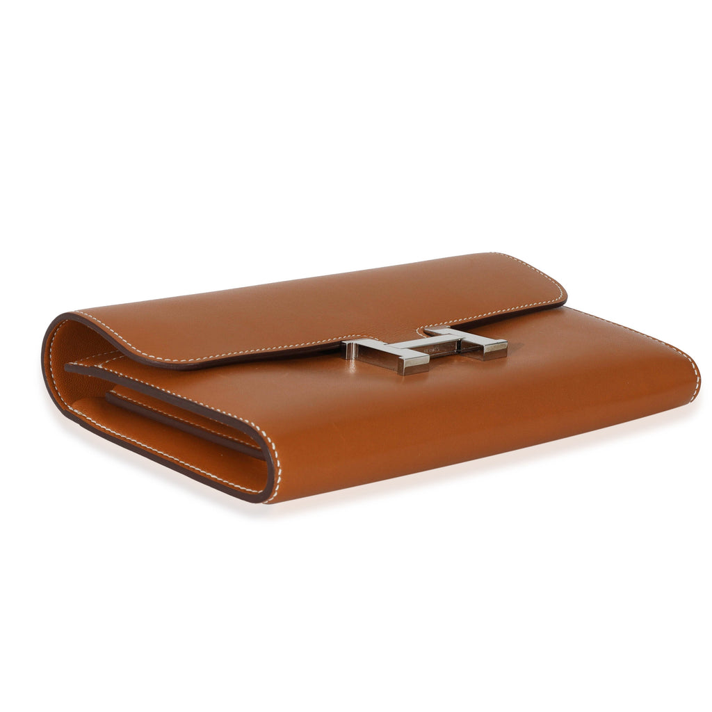 Hermès Fauve Barenia Constance Long Wallet PHW