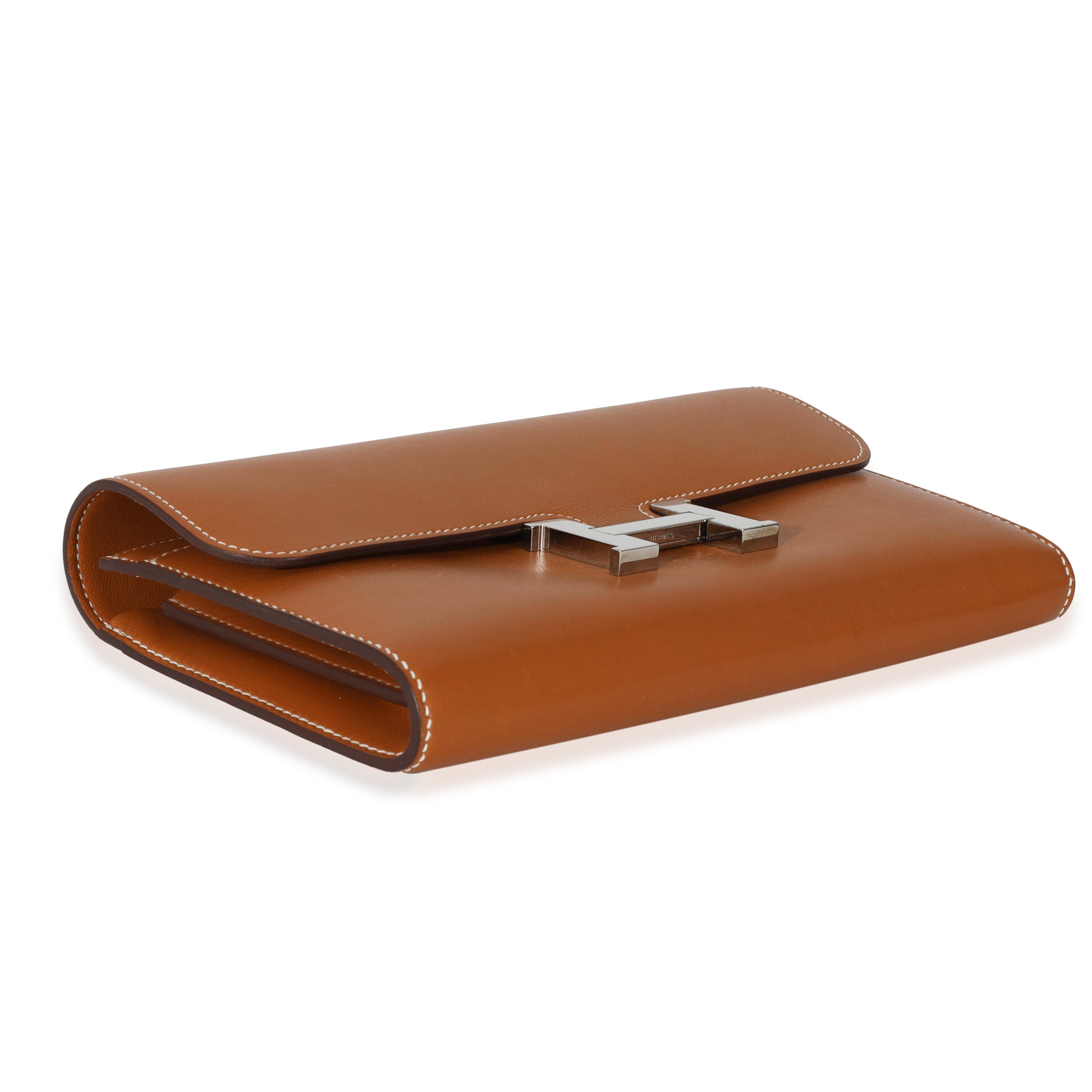 Hermès Fauve Barenia Constance Long Wallet PHW