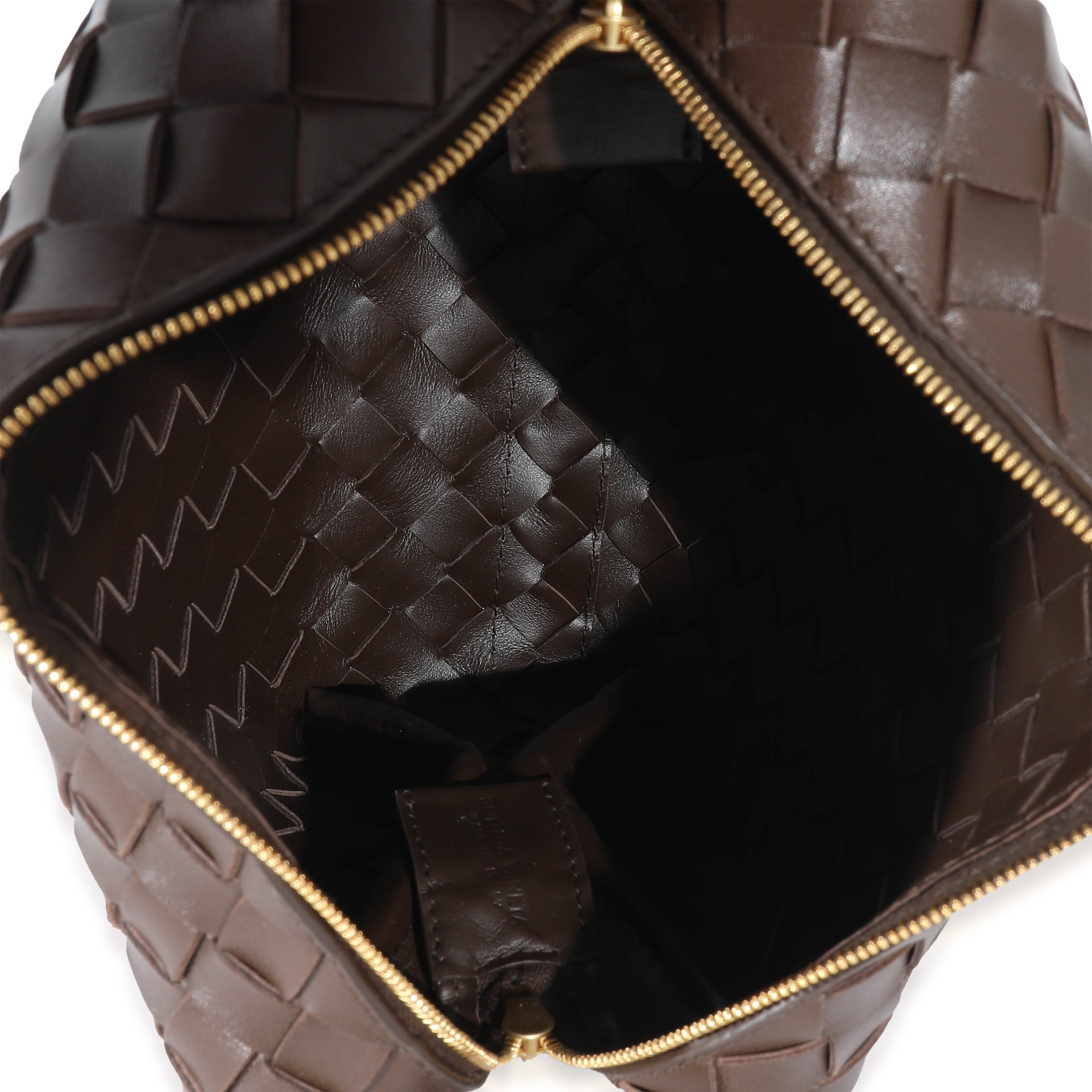 Bottega Veneta Brown Intrecciato Lambskin Small Loop Camera Bag