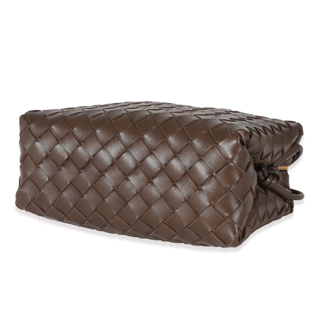 Bottega Veneta Brown Intrecciato Lambskin Small Loop Camera Bag