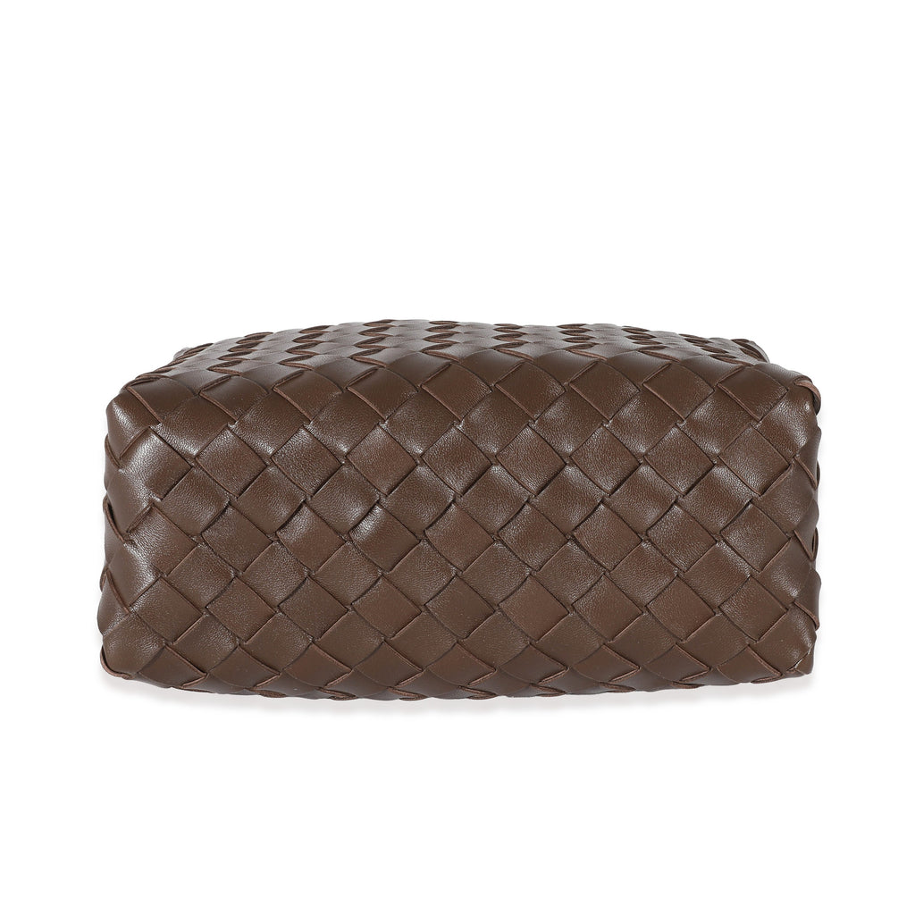 Bottega Veneta Brown Intrecciato Lambskin Small Loop Camera Bag