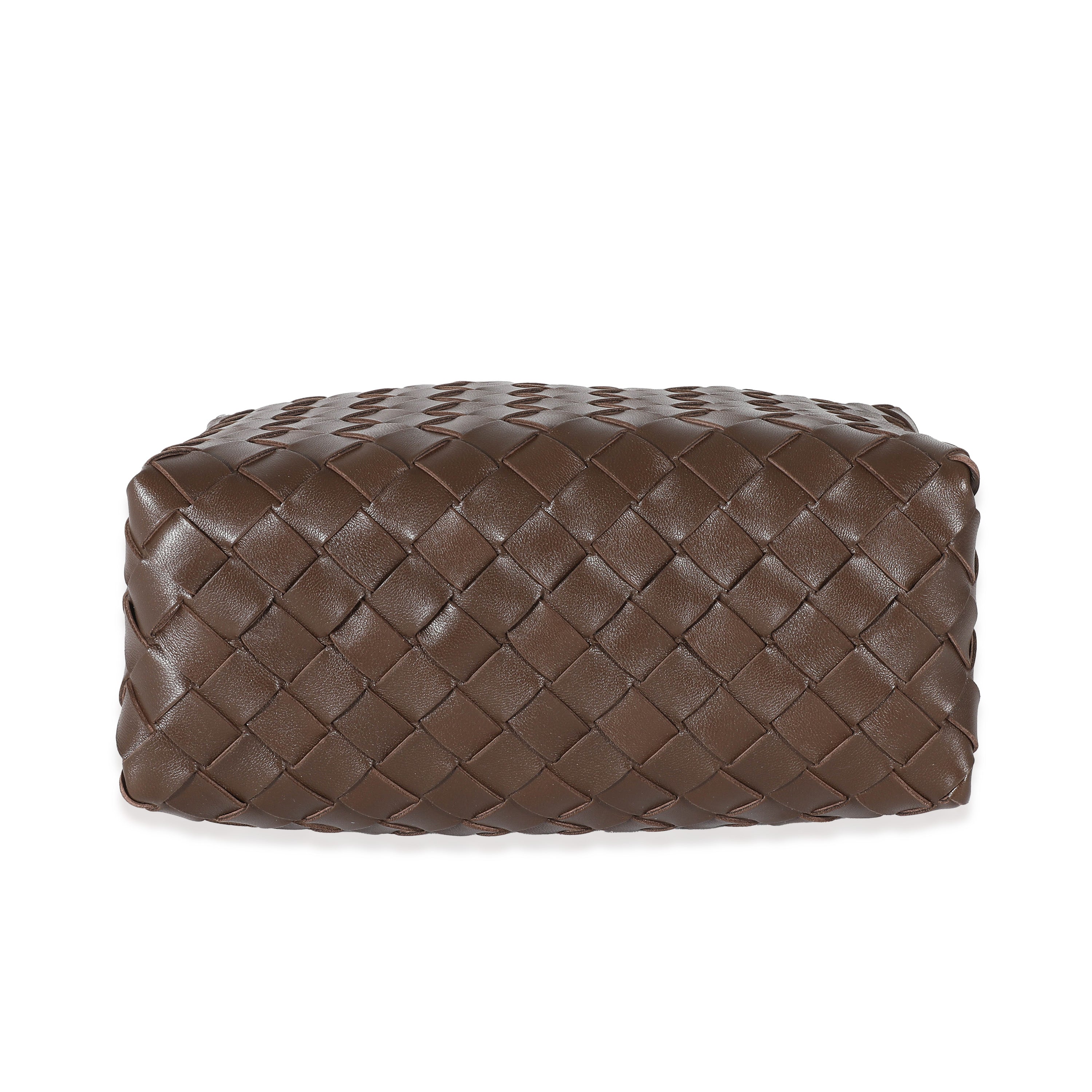 Bottega Veneta Brown Intrecciato Lambskin Small Loop Camera Bag