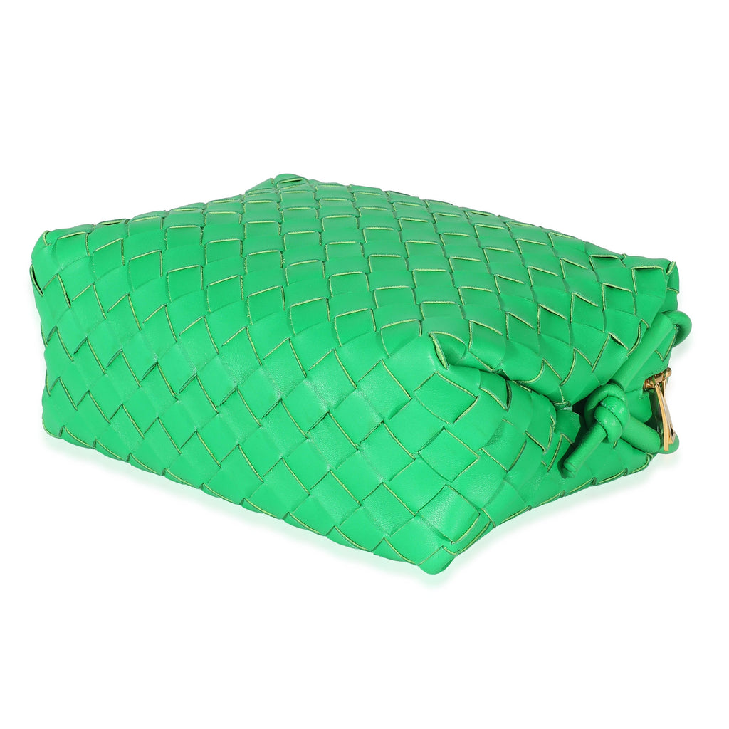 Bottega Veneta Parakeet Intrecciato Lambskin Small Loop Camera Bag