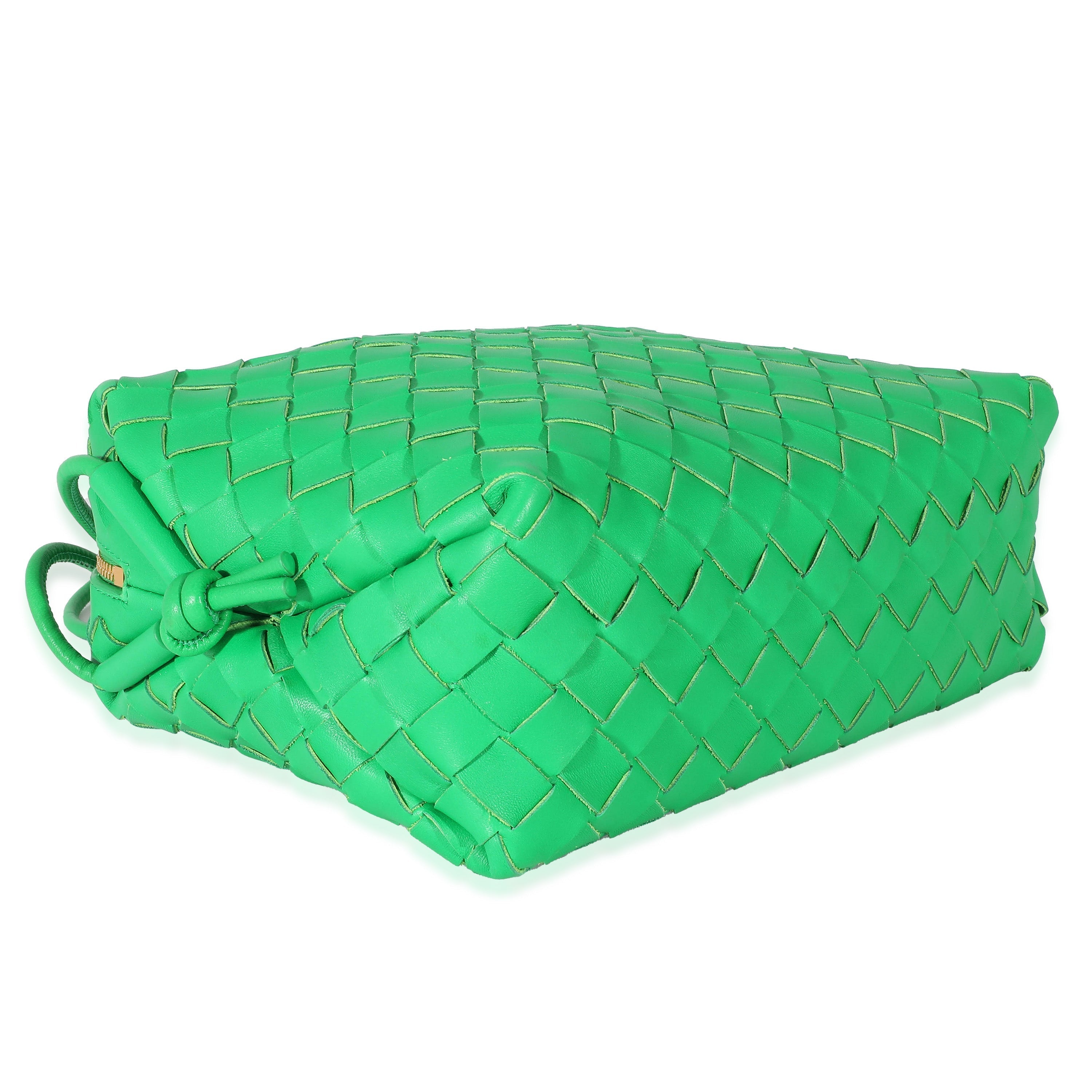 Bottega Veneta Parakeet Intrecciato Lambskin Small Loop Camera Bag