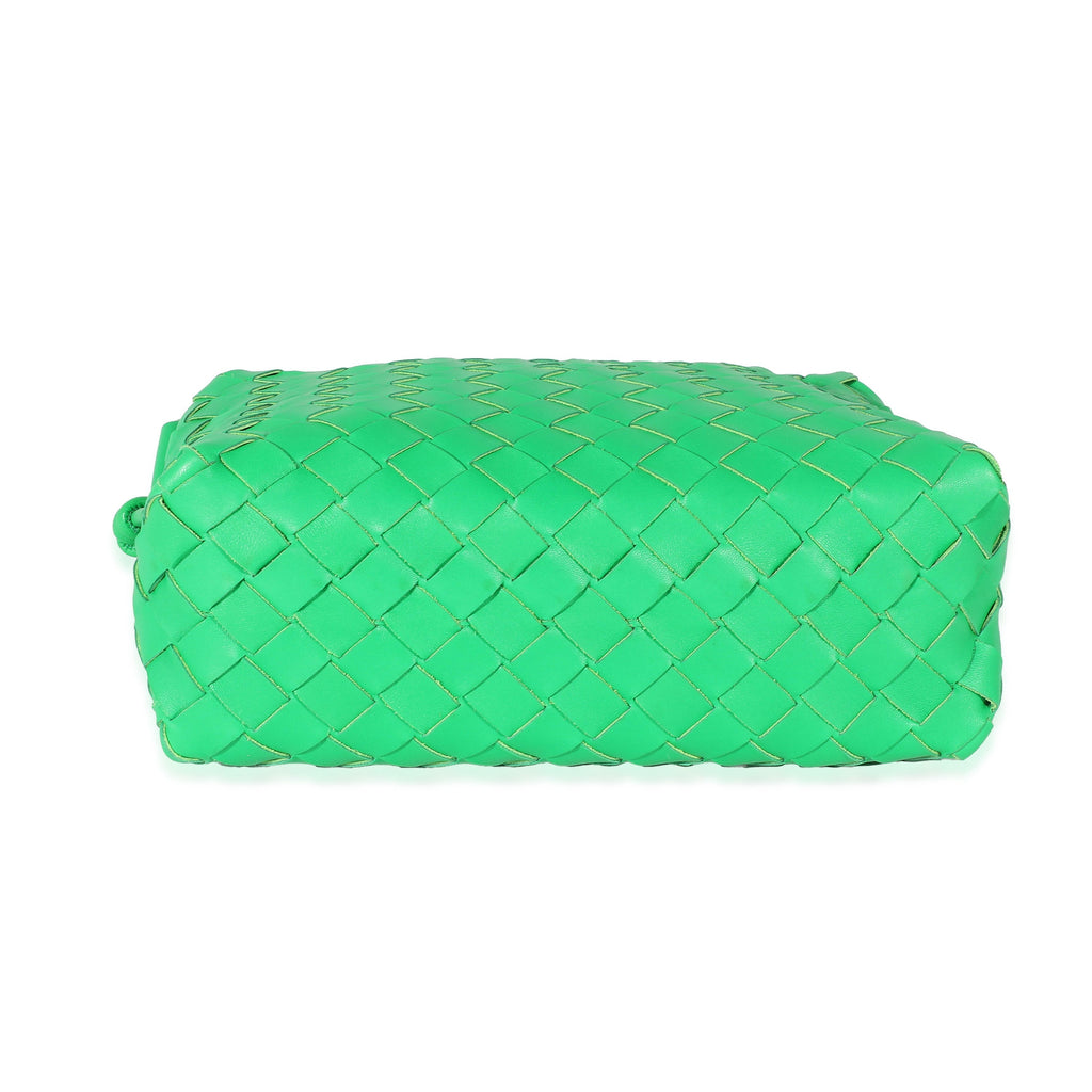 Bottega Veneta Parakeet Intrecciato Lambskin Small Loop Camera Bag