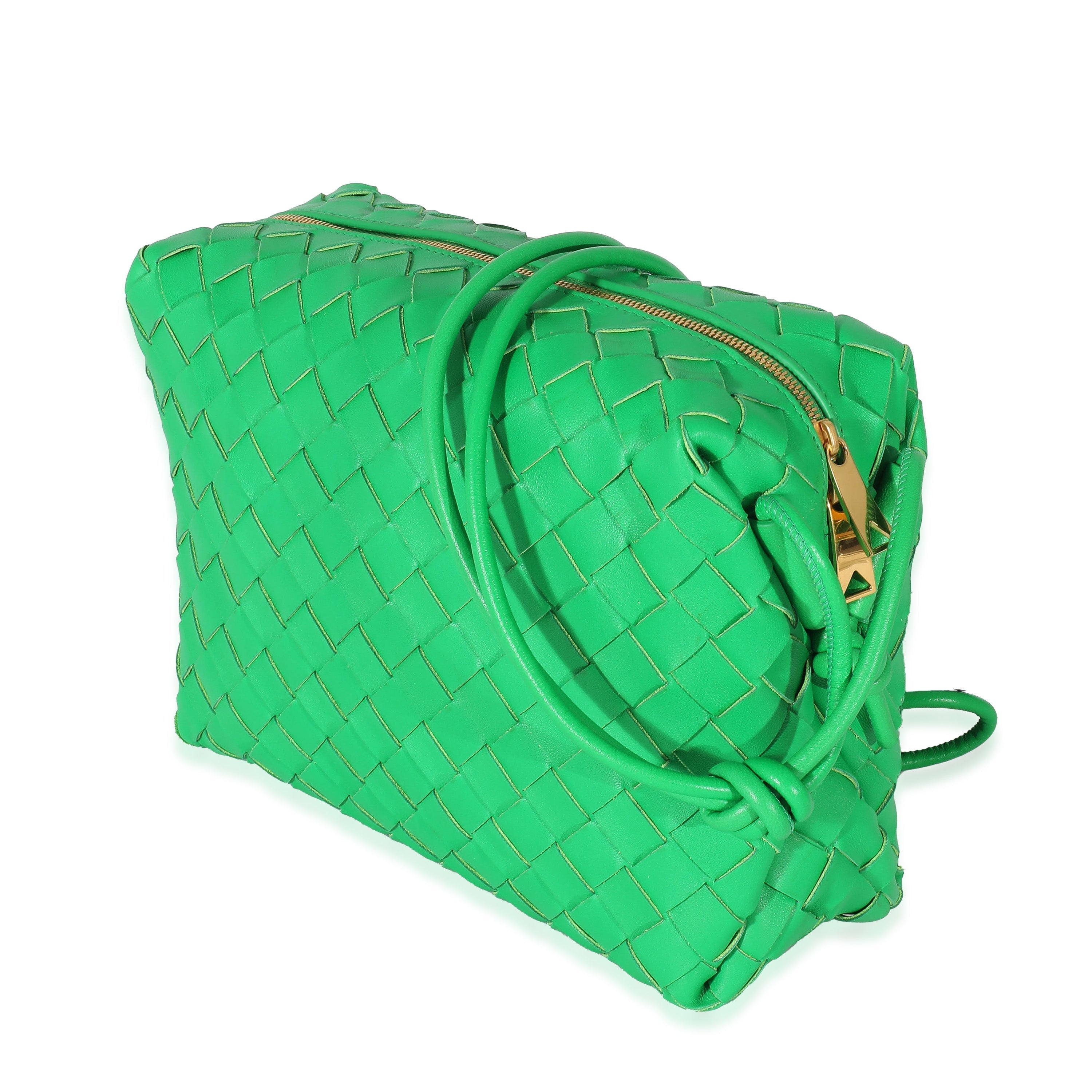 Bottega Veneta Parakeet Intrecciato Lambskin Small Loop Camera Bag