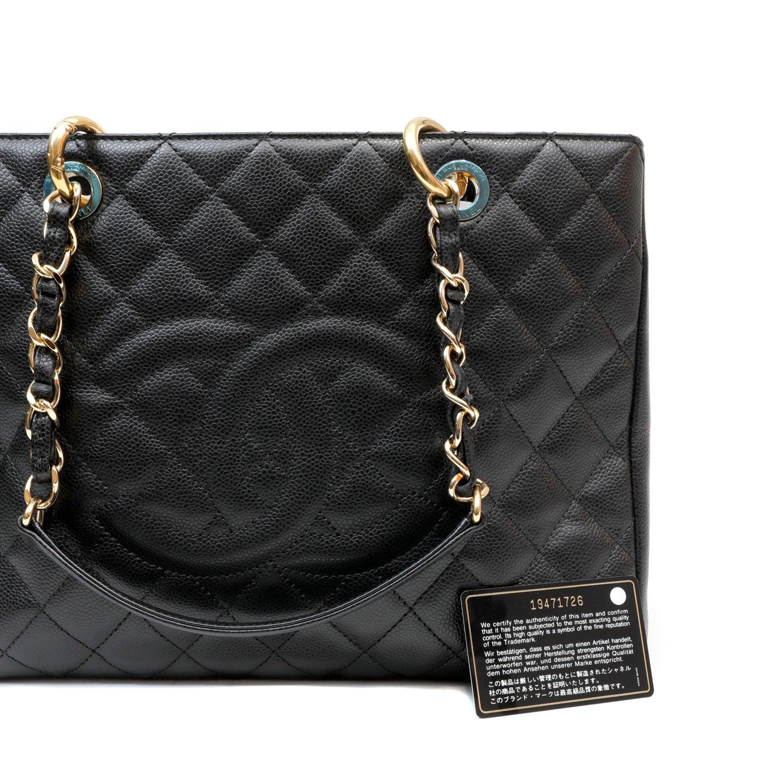 Chanel Black Caviar Grand Shopping Tote GST
