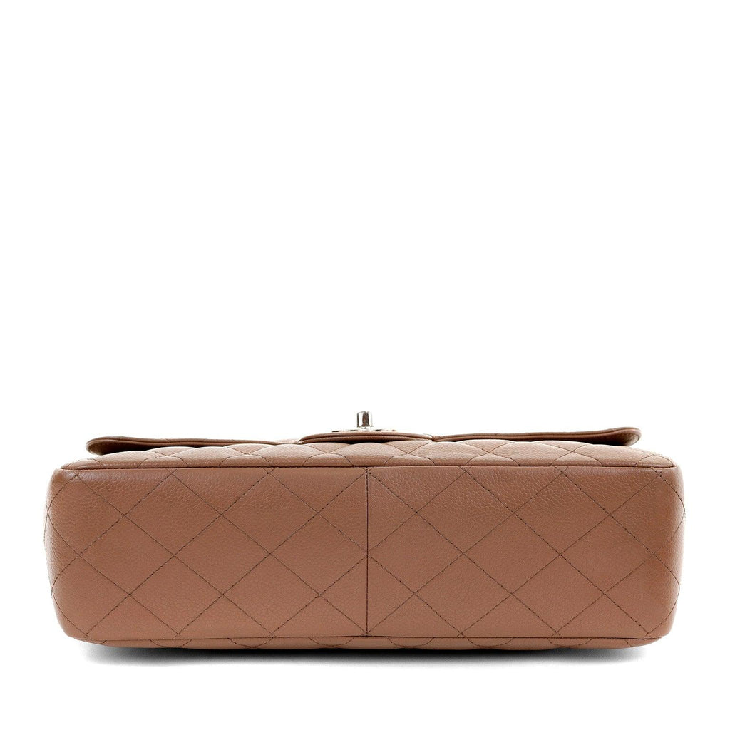 Chanel Caramel Caviar Jumbo Classic w/ Silver Hardware