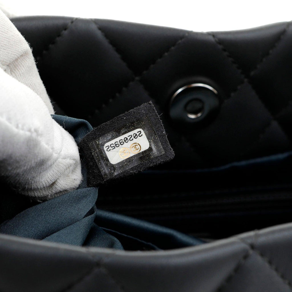 Chanel Graphite Lambskin Small Tote w/ Silver Hardware