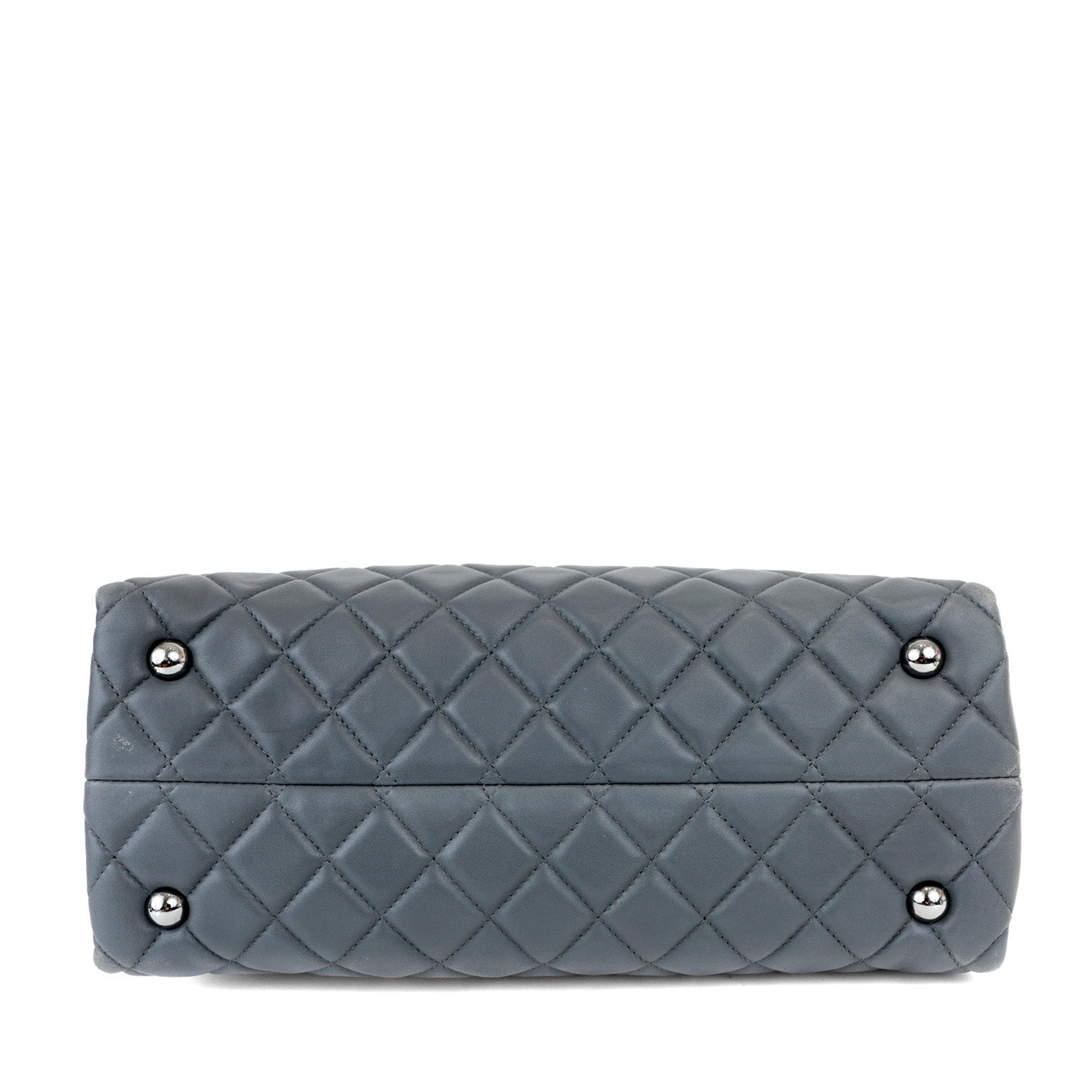 Chanel Graphite Lambskin Small Tote w/ Silver Hardware