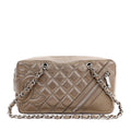 Chanel Metallic Bronze Distressed Lambskin Cambon Camera Bag Paris/NY
