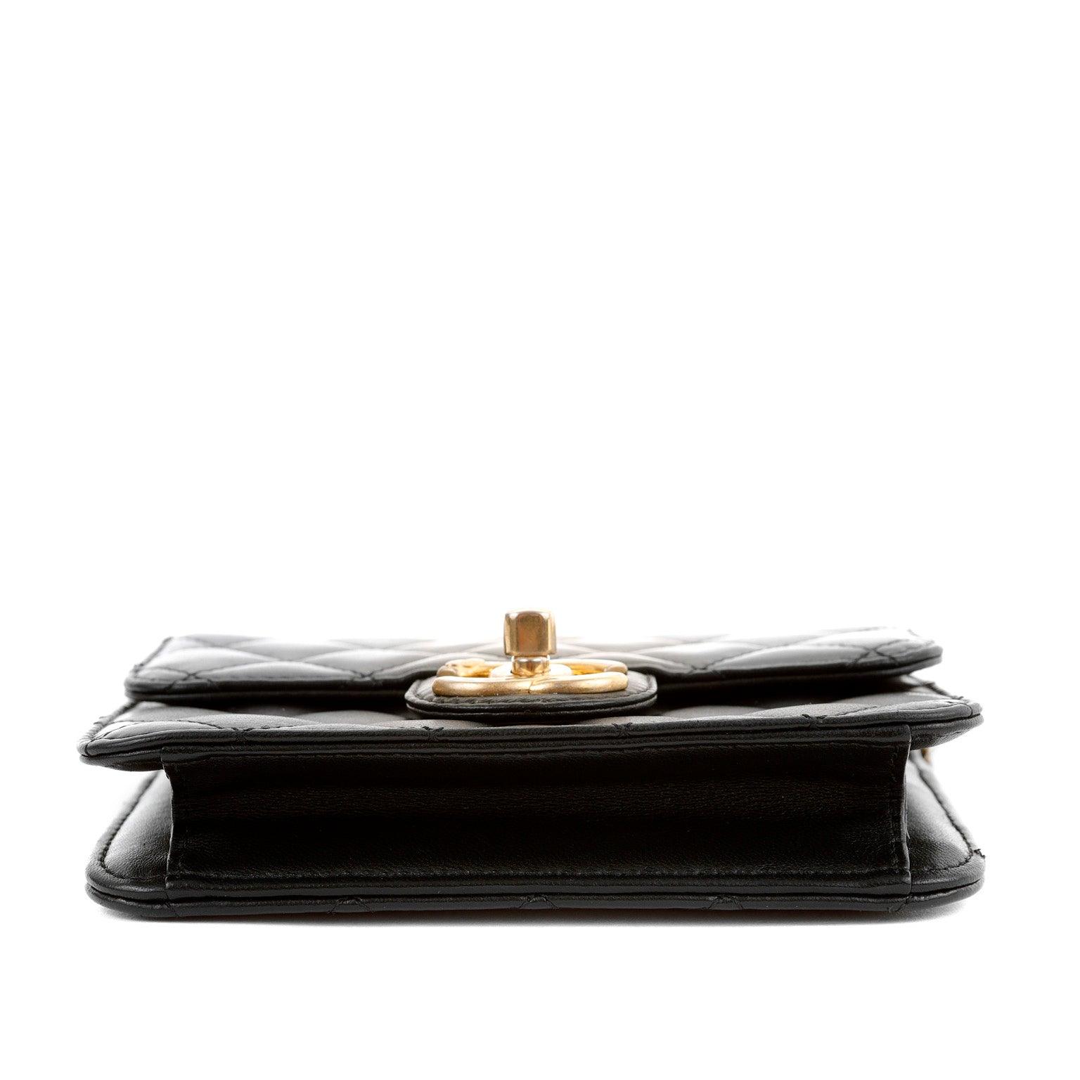 Chanel Black Lambskin WOC with Gold Hardware