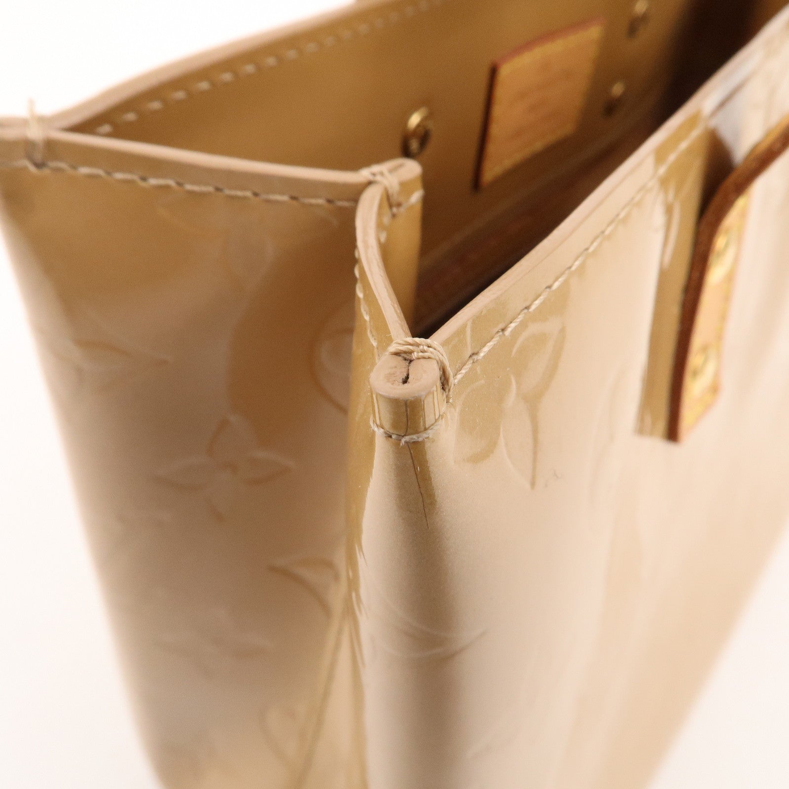 Louis Vuitton Monogram Vernis Lead PM Hand Bag Noisette M91334