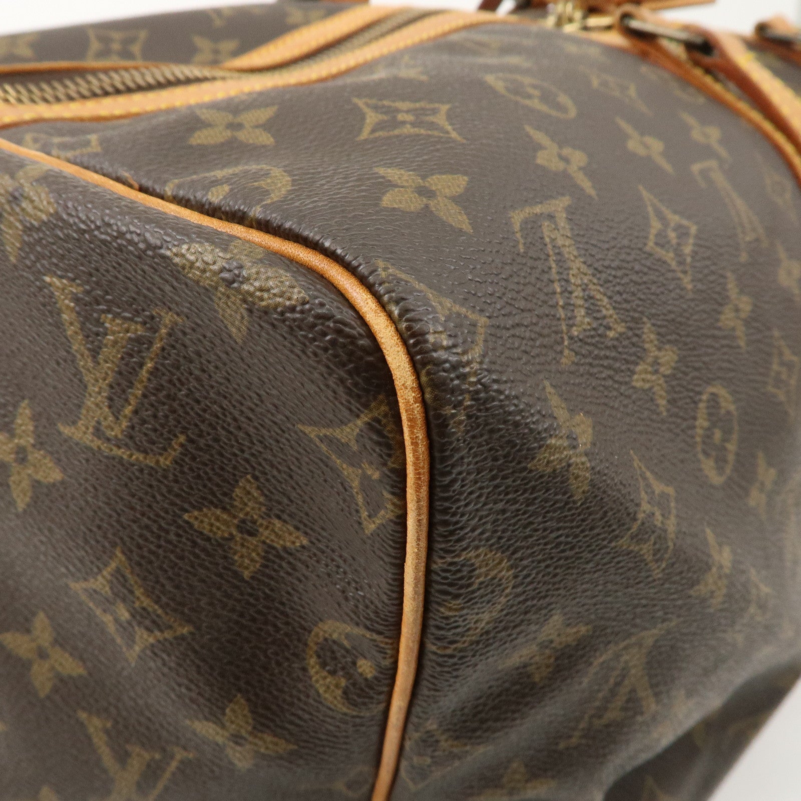 Louis Vuitton Monogram Sac Souple 55 Boston Bag Brown M41622