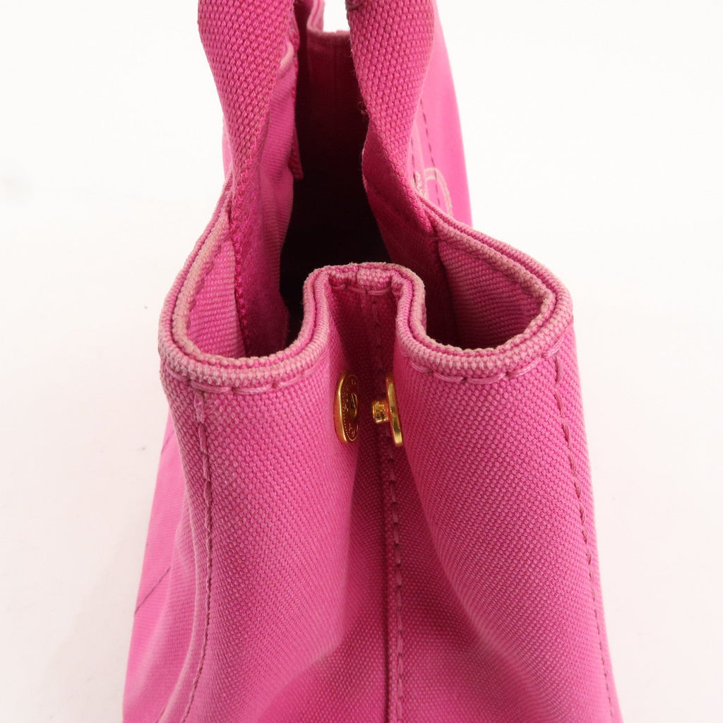 PRADA Canapa Mini Canvas Tote Bag Hand Bag Pink BN2439